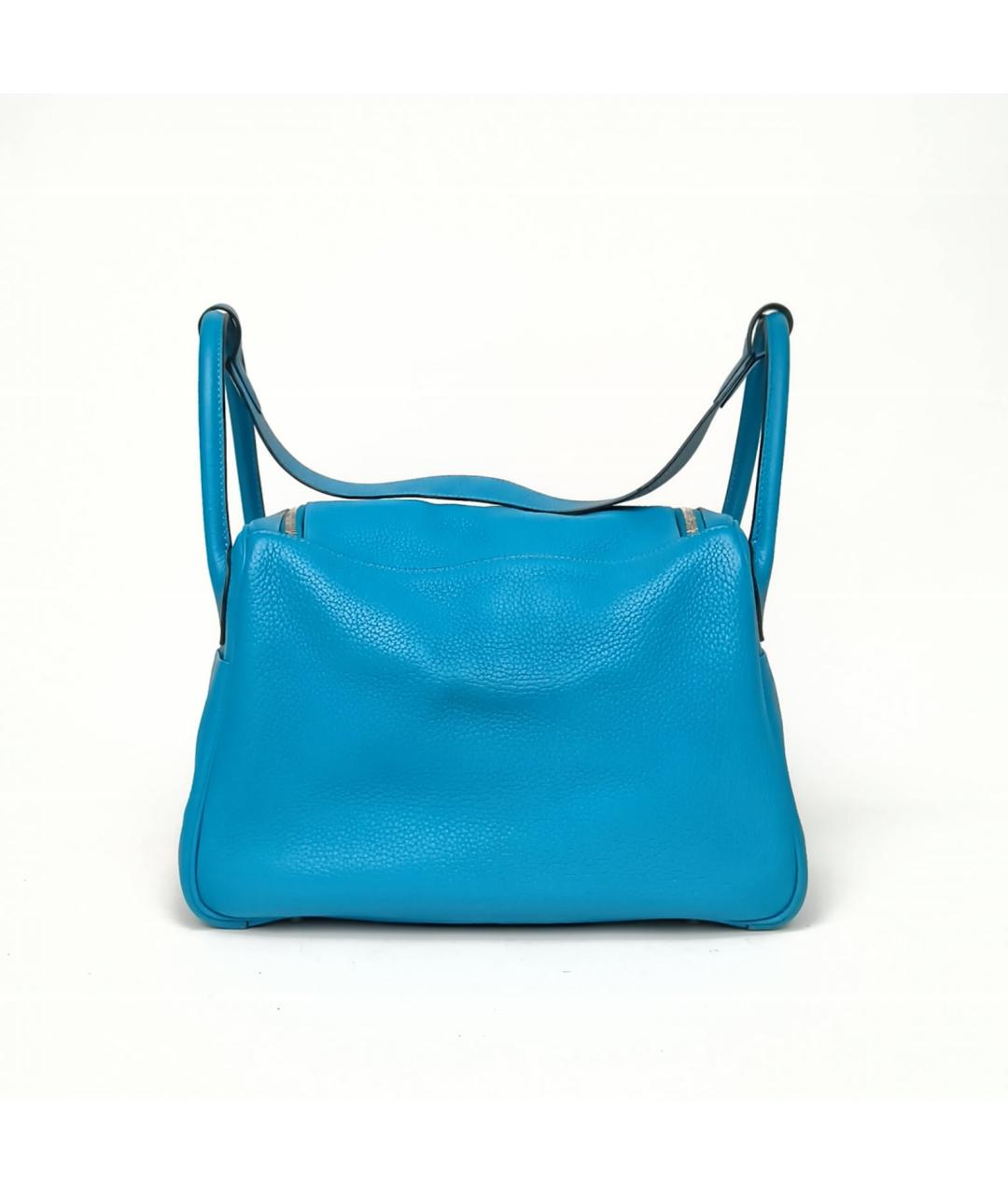 HERMES Голубая кожаная сумка через плечо, фото 4