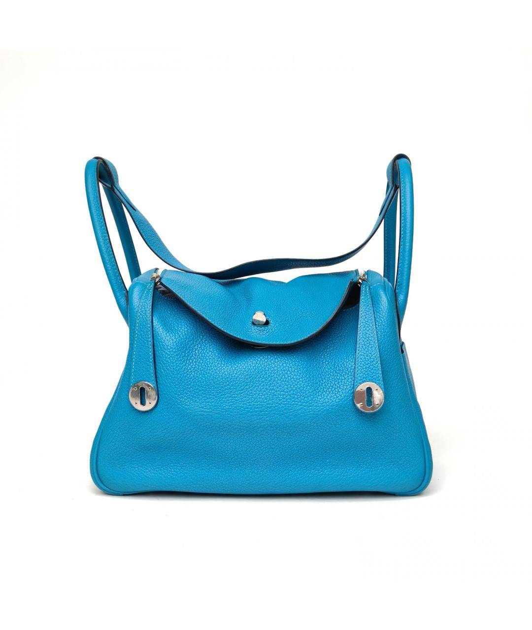 HERMES Голубая кожаная сумка через плечо, фото 2