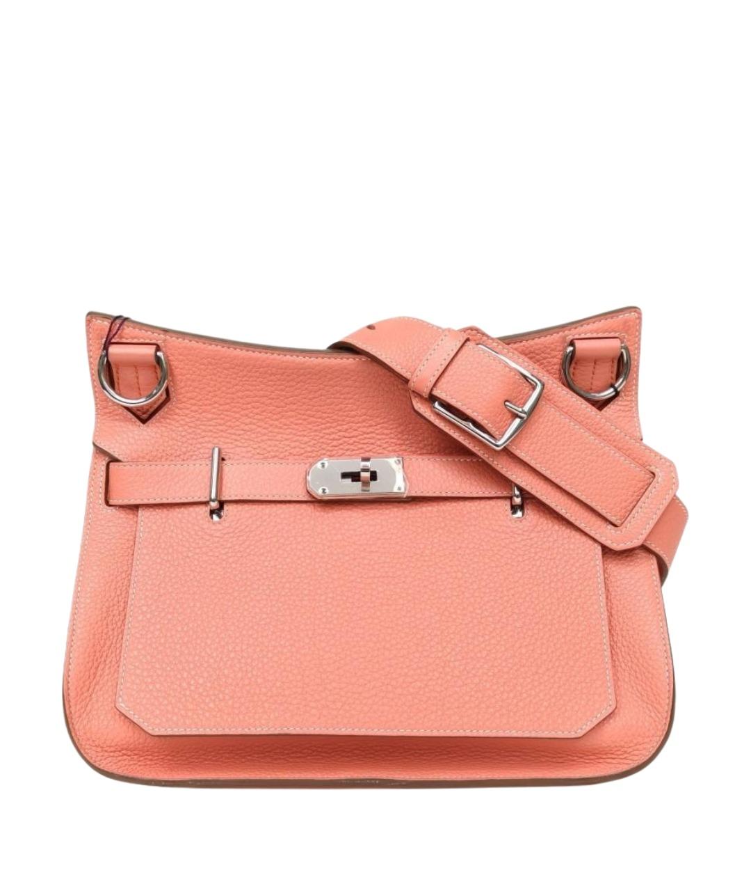 HERMES Коралловая кожаная сумка через плечо, фото 1