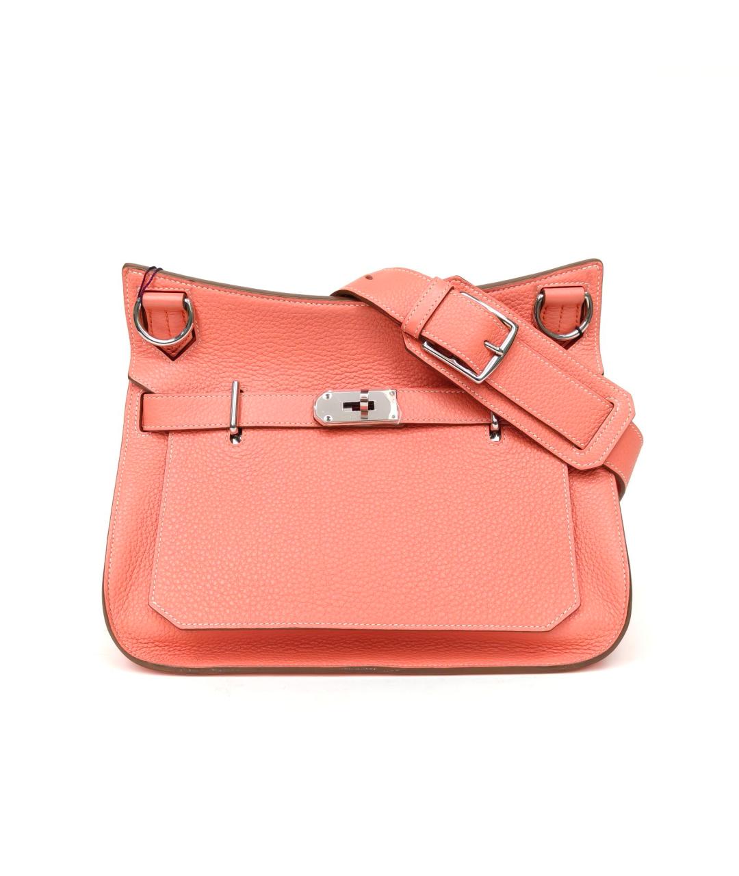HERMES Коралловая кожаная сумка через плечо, фото 2