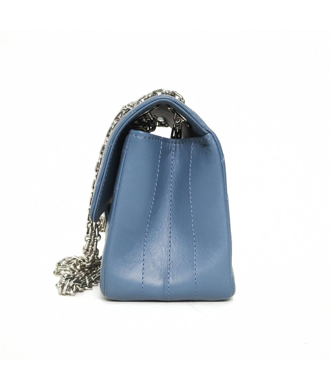 CHANEL Голубая кожаная сумка через плечо, фото 4