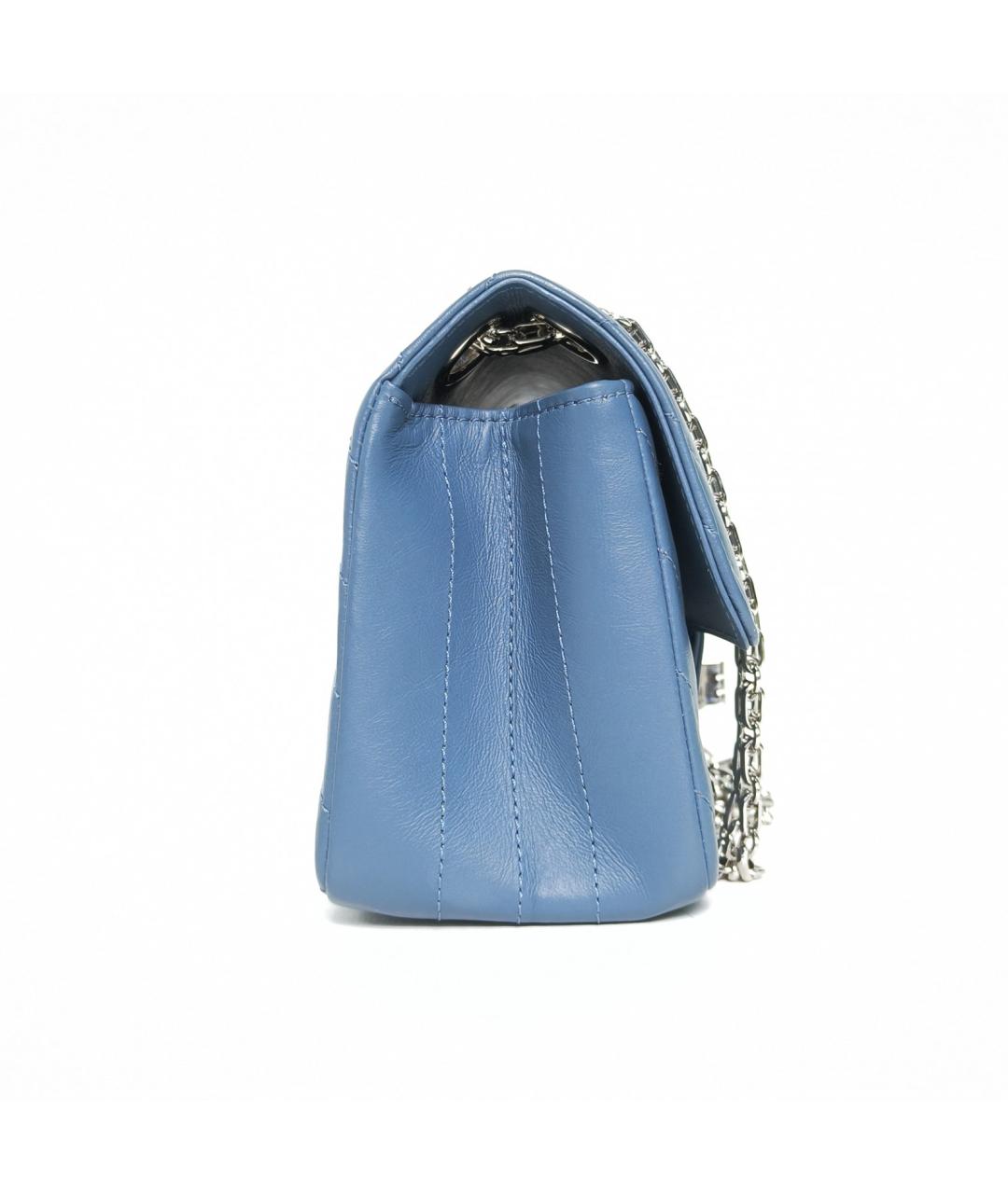 CHANEL Голубая кожаная сумка через плечо, фото 6
