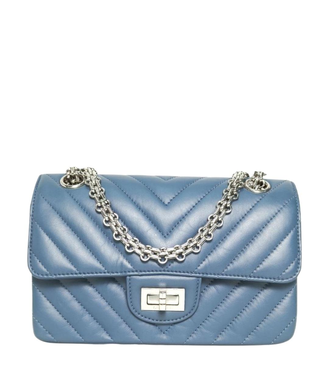 CHANEL Голубая кожаная сумка через плечо, фото 1