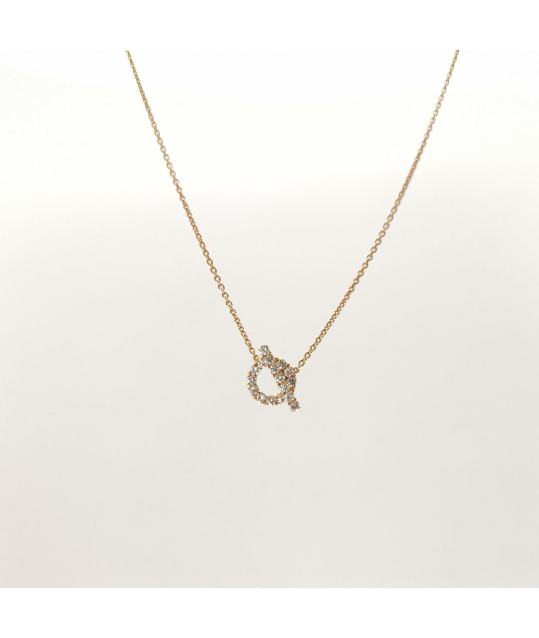 HERMES Золотое колье из розового золота, фото 2