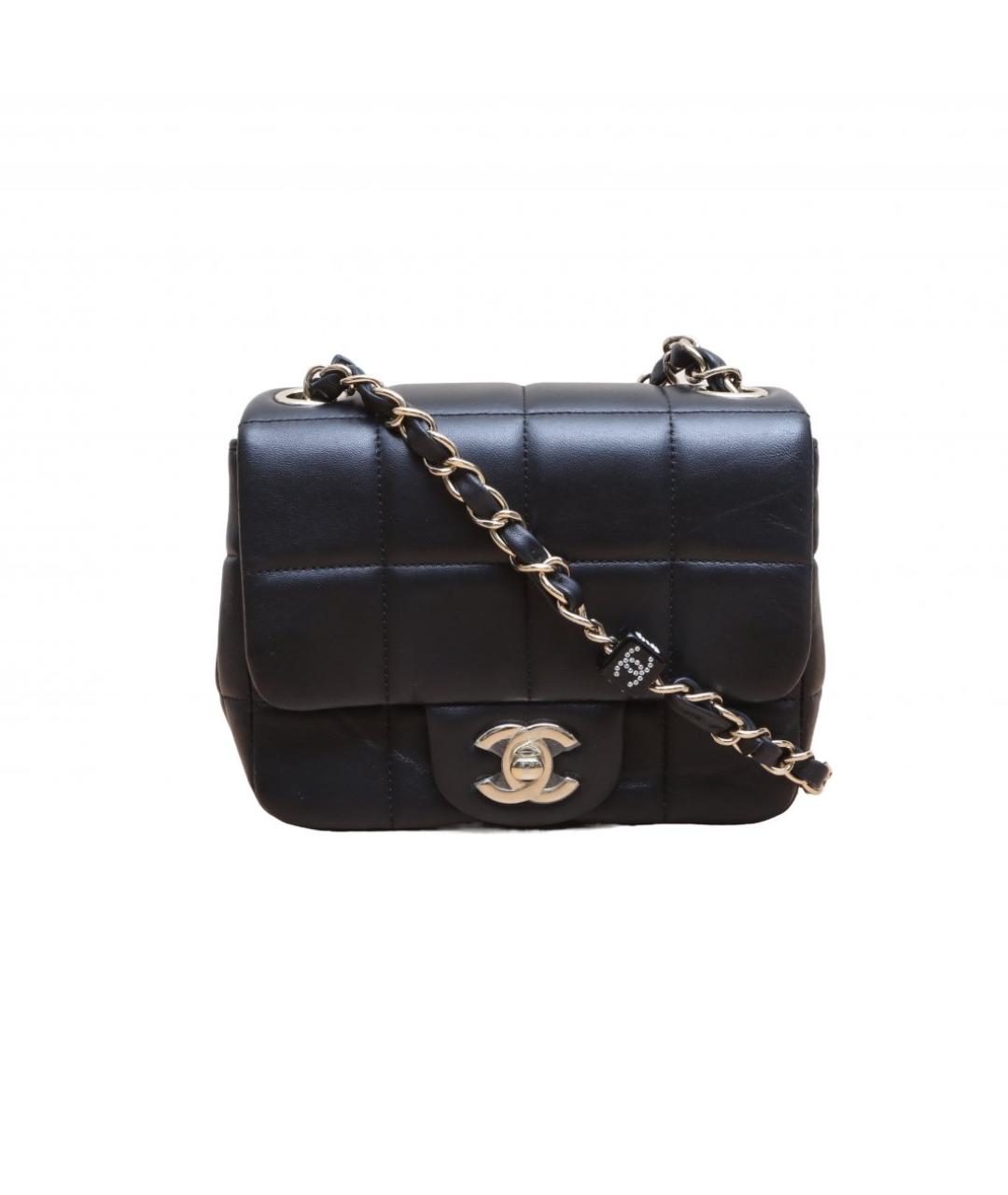 CHANEL Черная кожаная сумка через плечо, фото 9