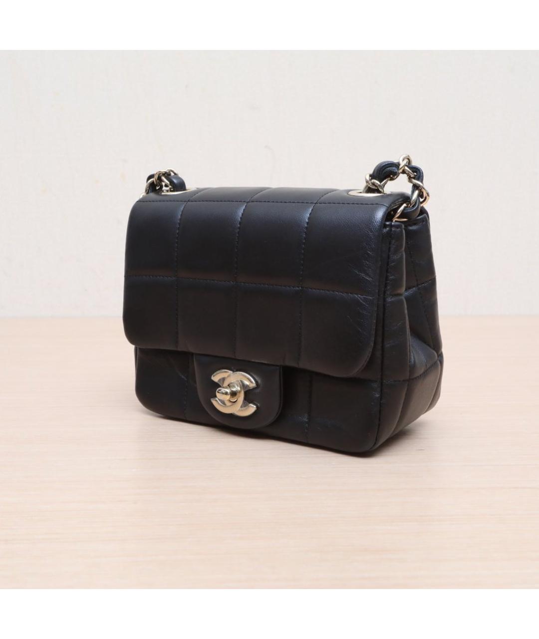 CHANEL Черная кожаная сумка через плечо, фото 3