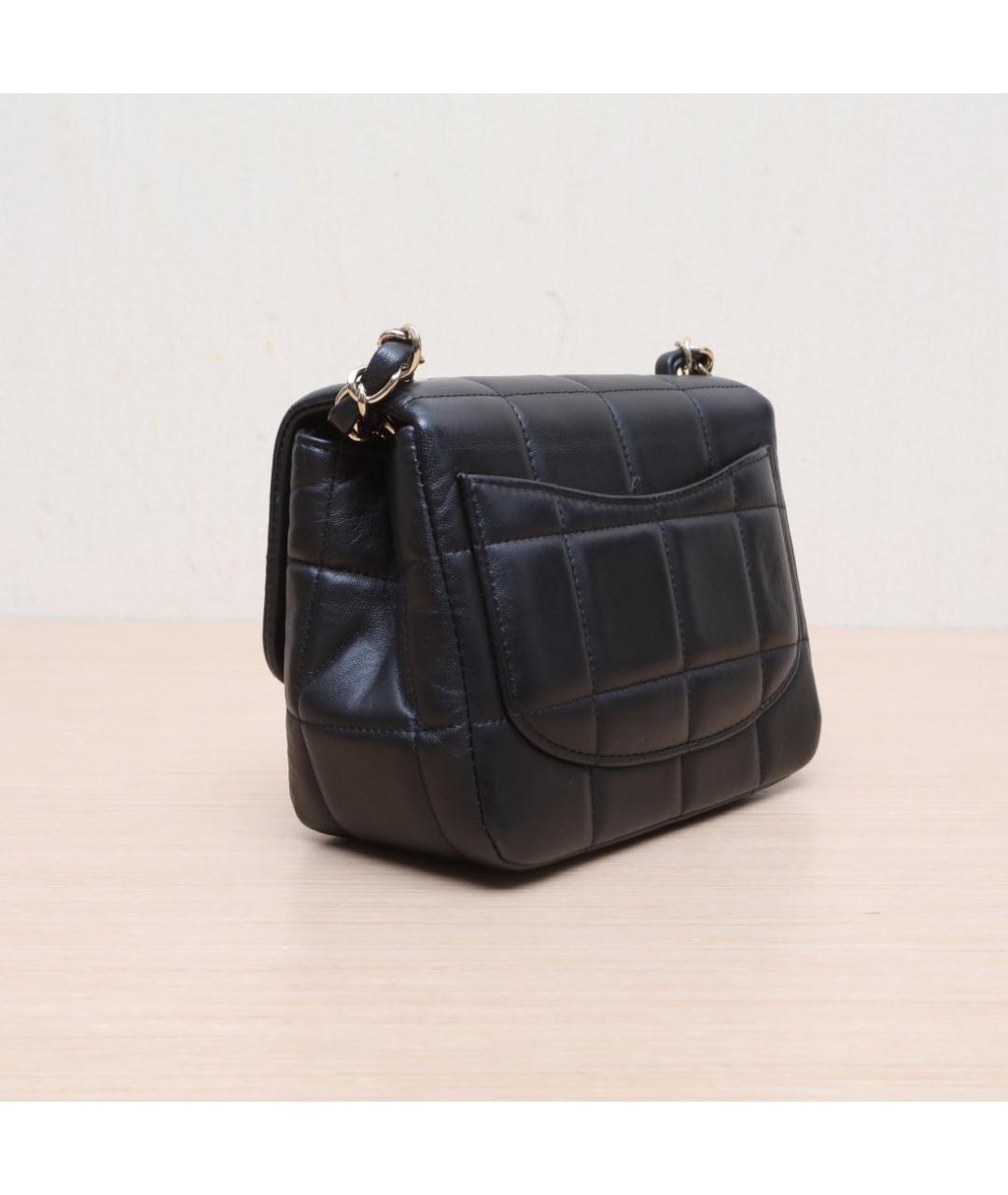 CHANEL Черная кожаная сумка через плечо, фото 5