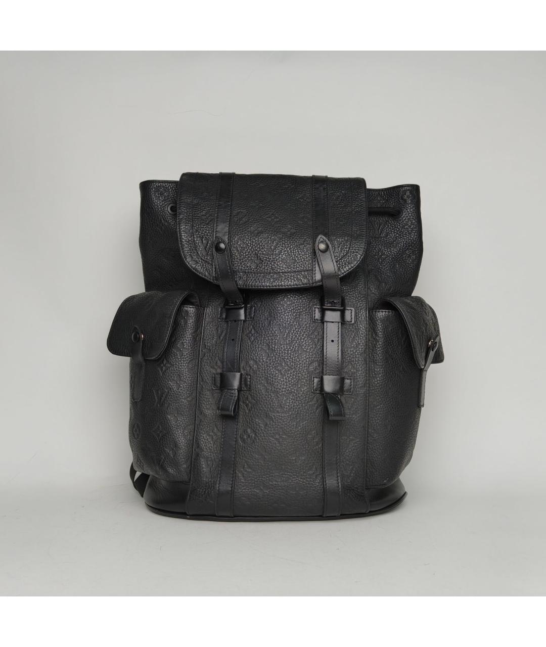 LOUIS VUITTON Черный кожаный рюкзак, фото 2