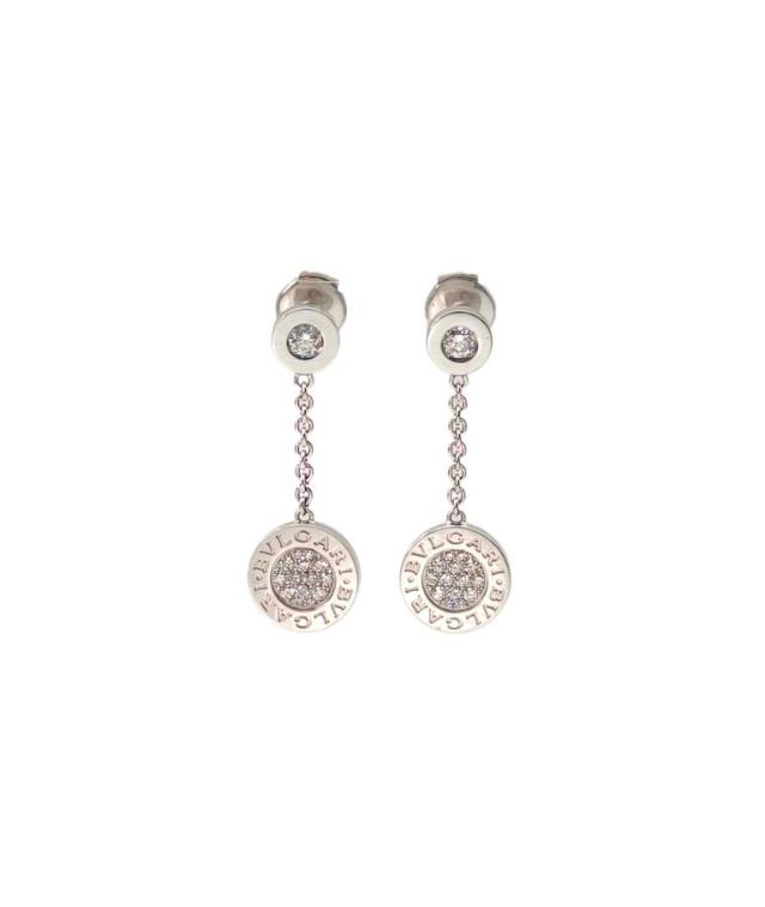BVLGARI Серебряные серьги из белого золота, фото 4