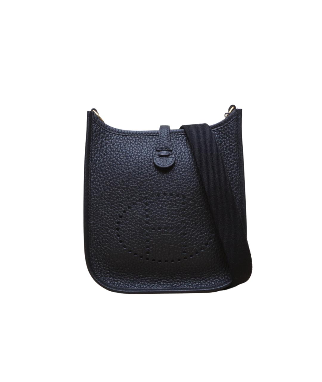 HERMES Черная кожаная сумка через плечо, фото 9