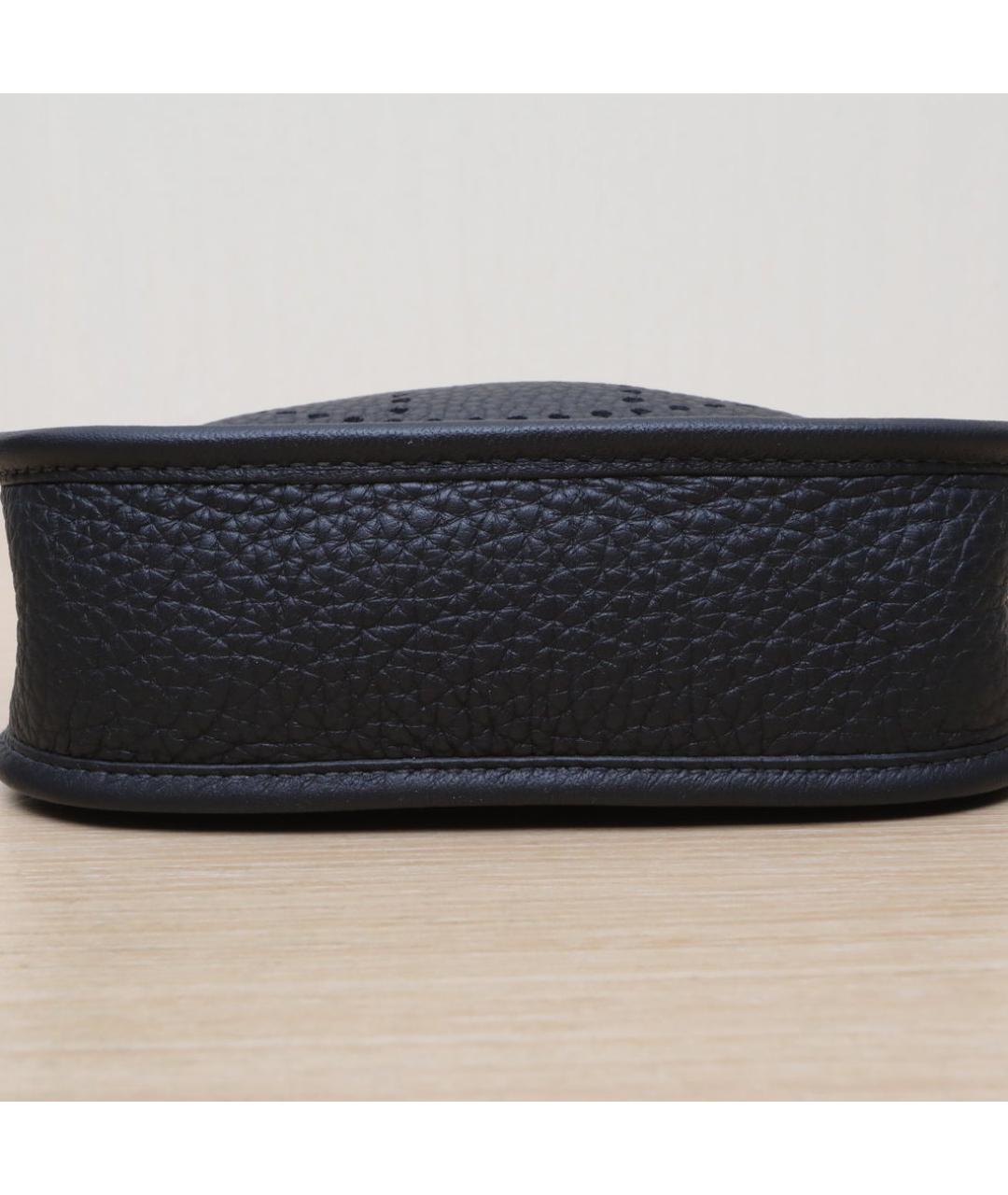 HERMES Черная кожаная сумка через плечо, фото 8