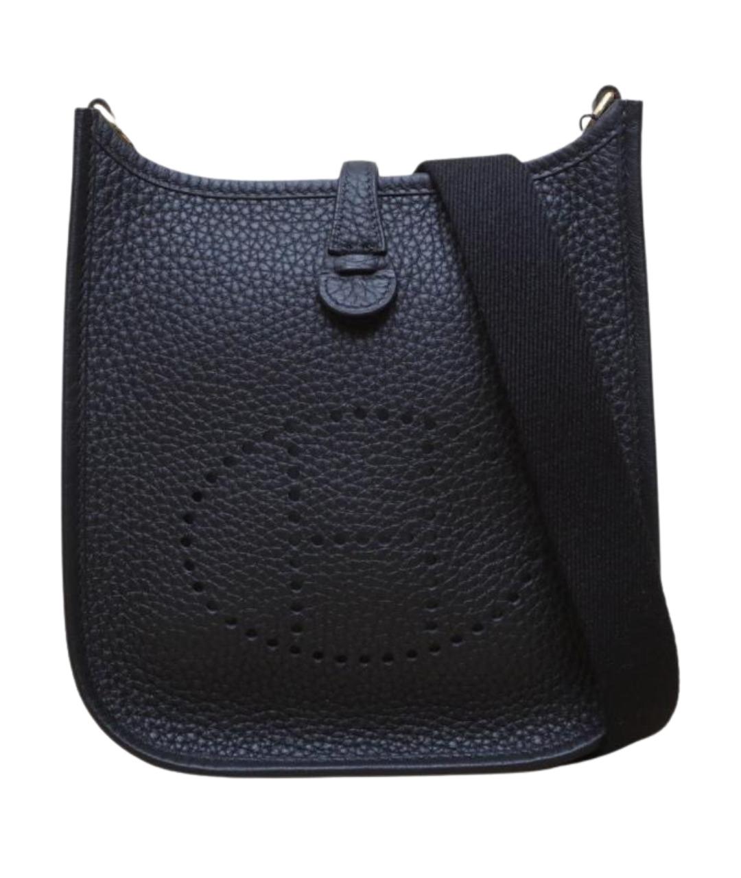 HERMES Черная кожаная сумка через плечо, фото 1