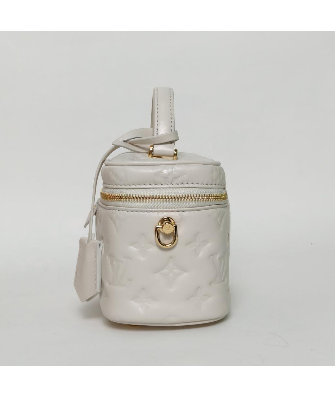 LOUIS VUITTON Белая кожаная сумка через плечо, фото 5