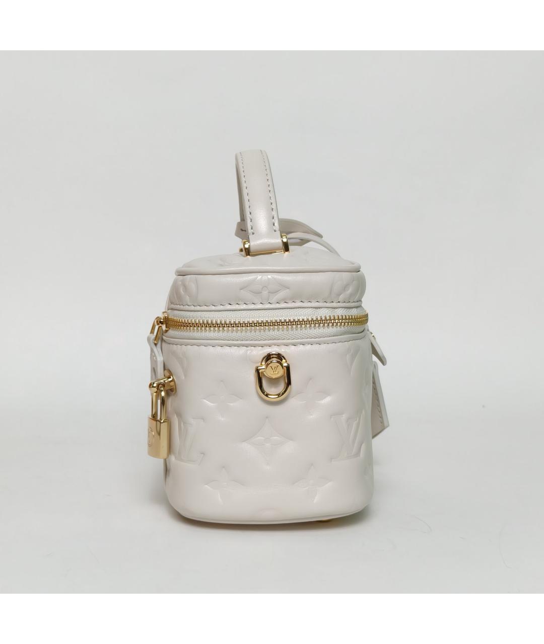 LOUIS VUITTON Белая кожаная сумка через плечо, фото 3