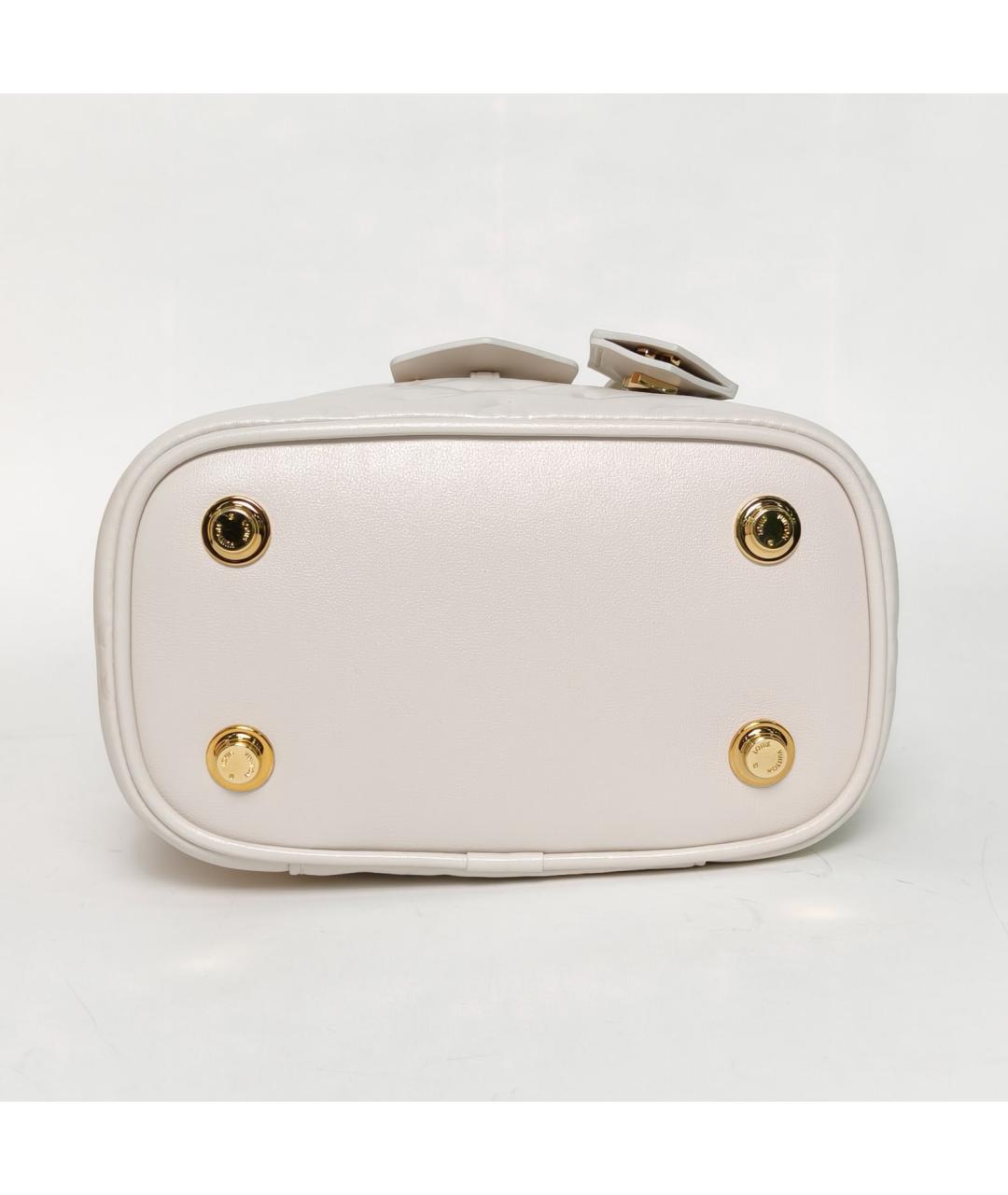 LOUIS VUITTON Белая кожаная сумка через плечо, фото 6