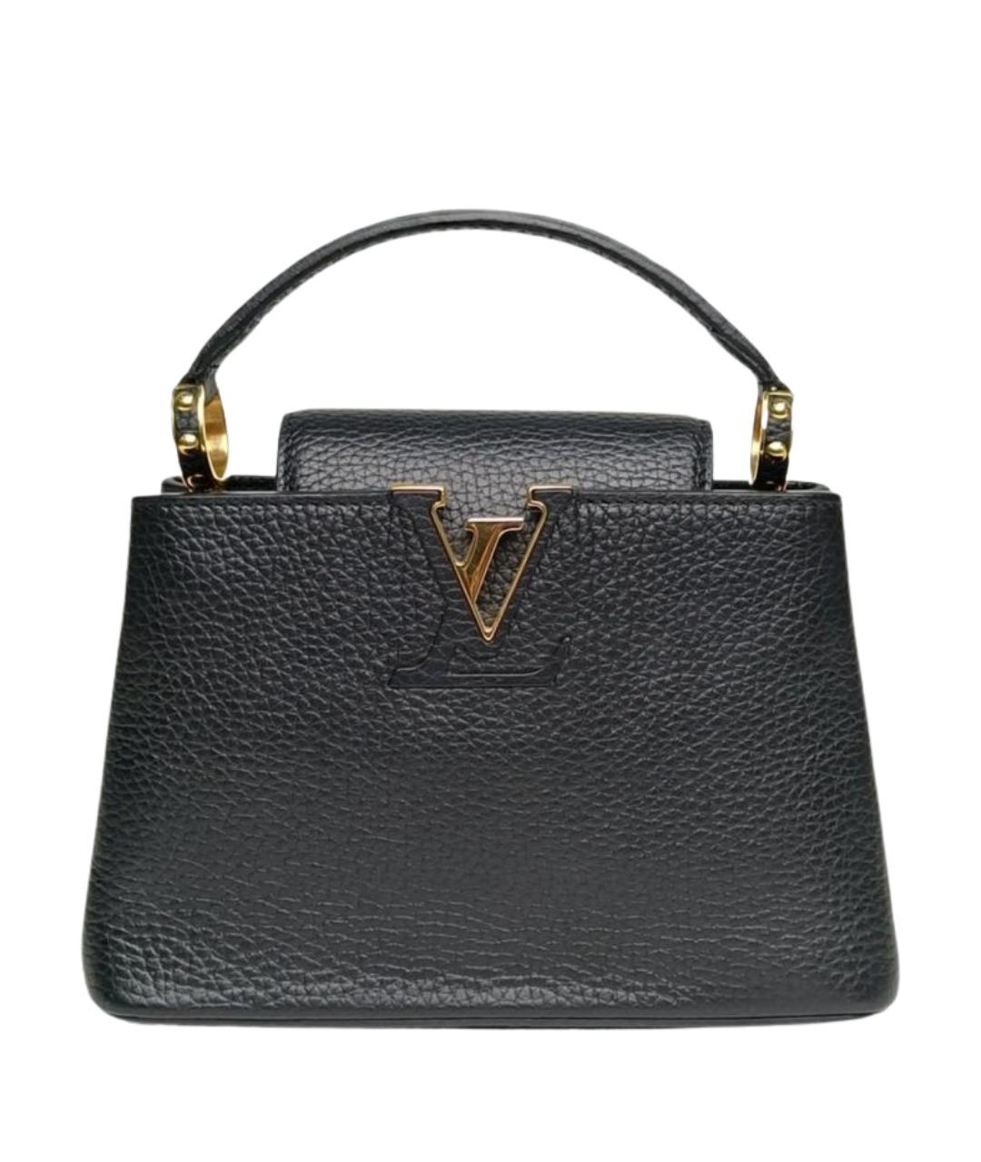 LOUIS VUITTON Черная кожаная сумка через плечо, фото 1