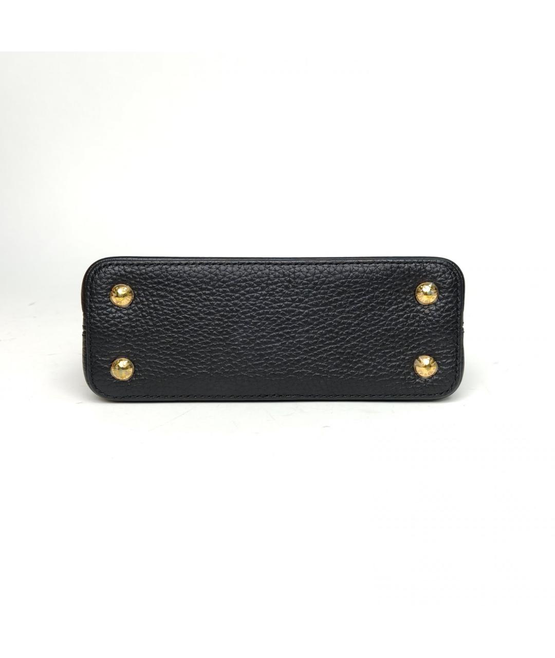 LOUIS VUITTON Черная кожаная сумка через плечо, фото 6