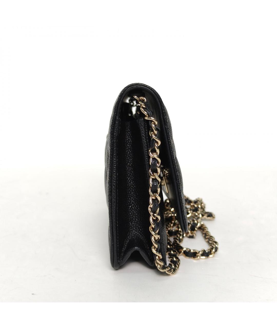 CHANEL Черная кожаная сумка через плечо, фото 3