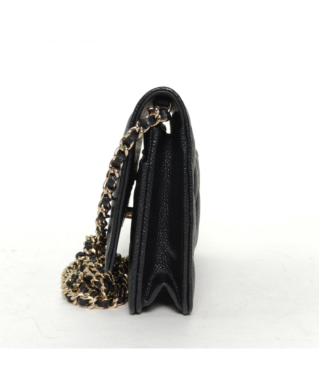 CHANEL Черная кожаная сумка через плечо, фото 5
