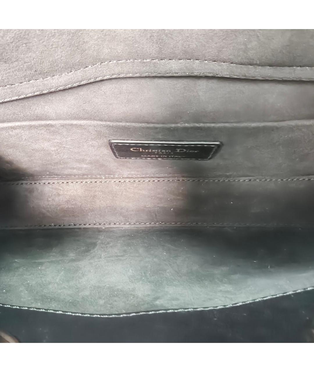 CHRISTIAN DIOR Черная кожаная сумка через плечо, фото 8