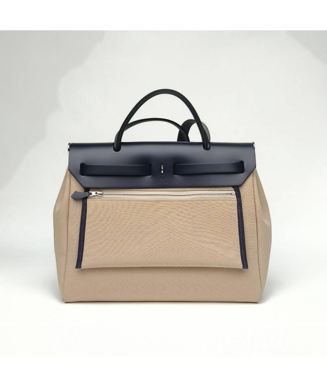 HERMES Бежевая сумка с короткими ручками, фото 4