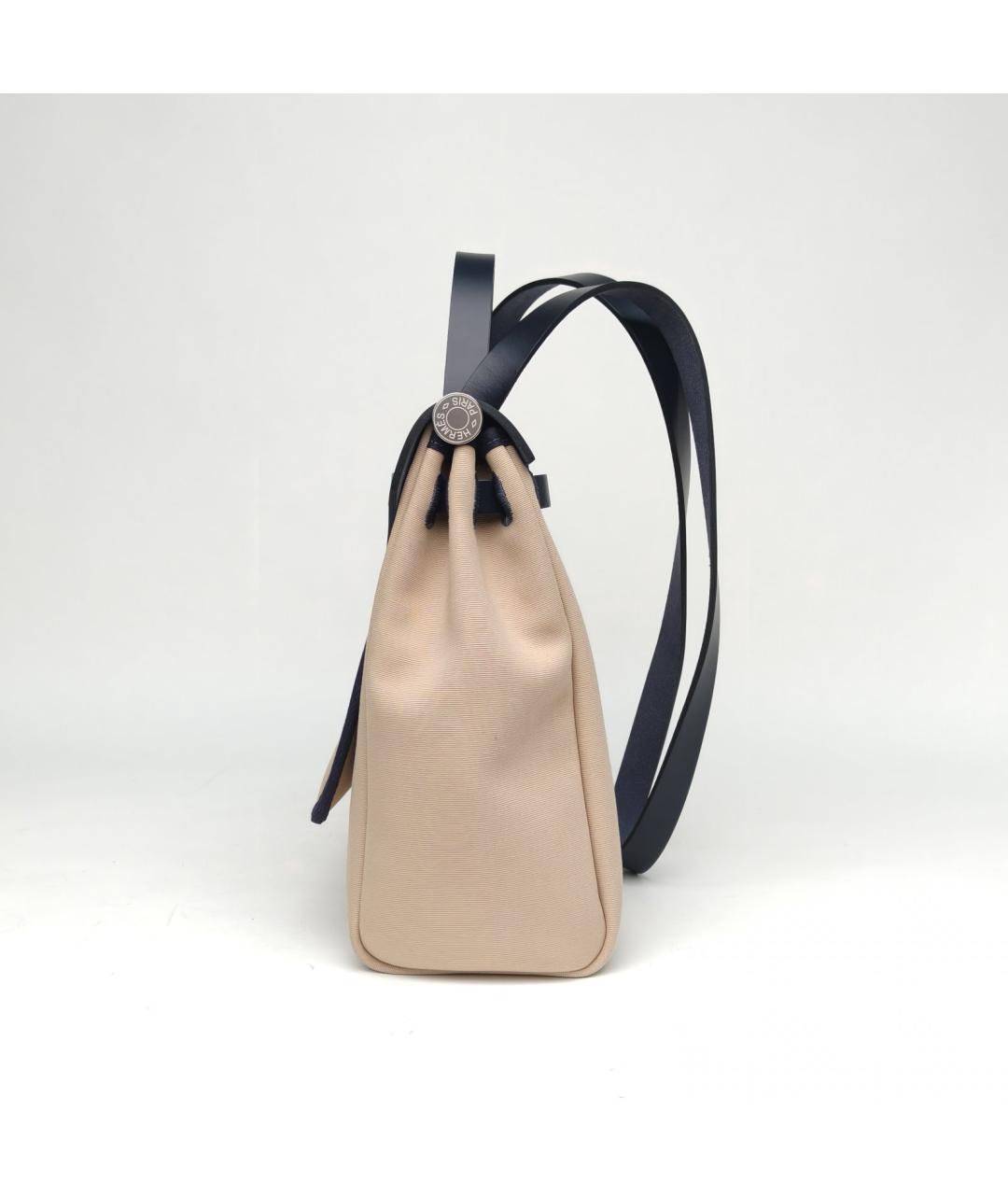 HERMES Бежевая сумка с короткими ручками, фото 5