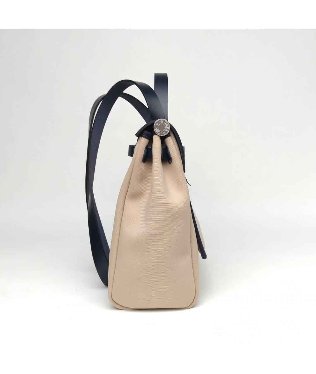 HERMES Бежевая сумка с короткими ручками, фото 3