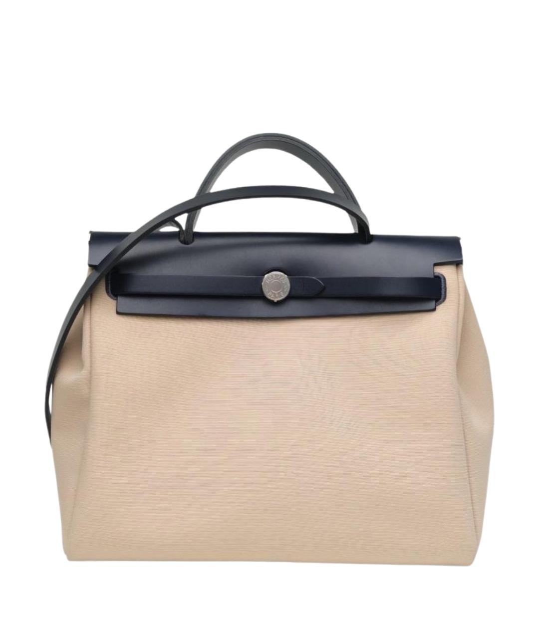 HERMES Бежевая сумка с короткими ручками, фото 1