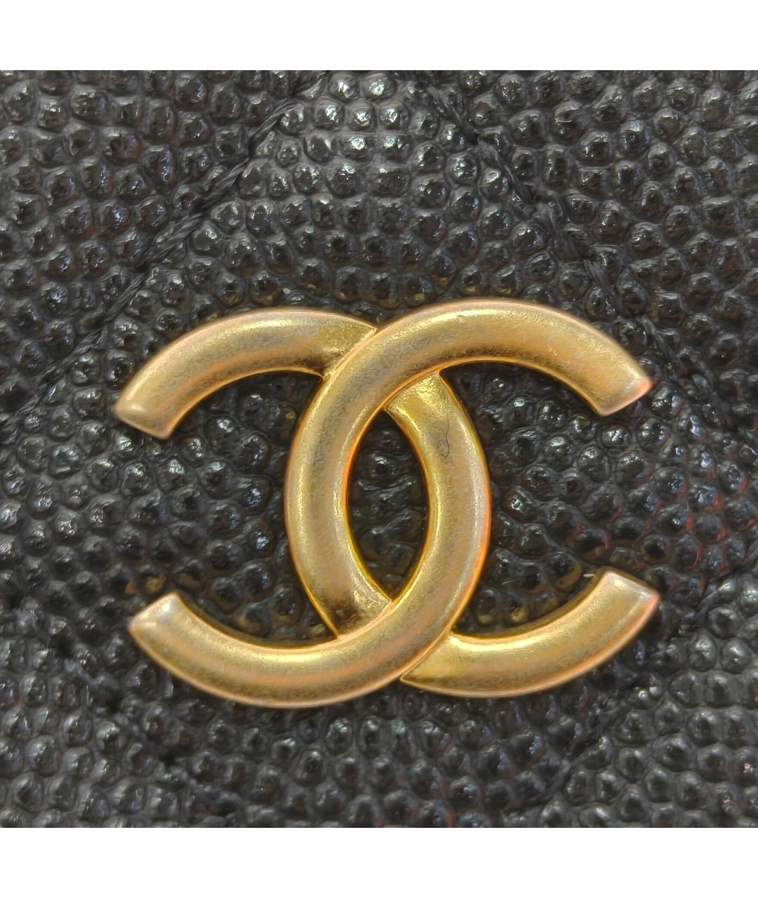 CHANEL Черная кожаная сумка через плечо, фото 7