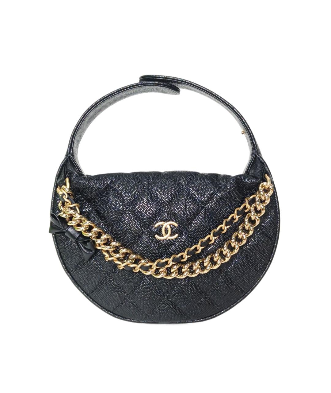 CHANEL Черная кожаная сумка через плечо, фото 9