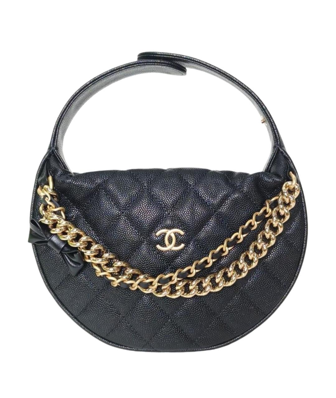 CHANEL Черная кожаная сумка через плечо, фото 1