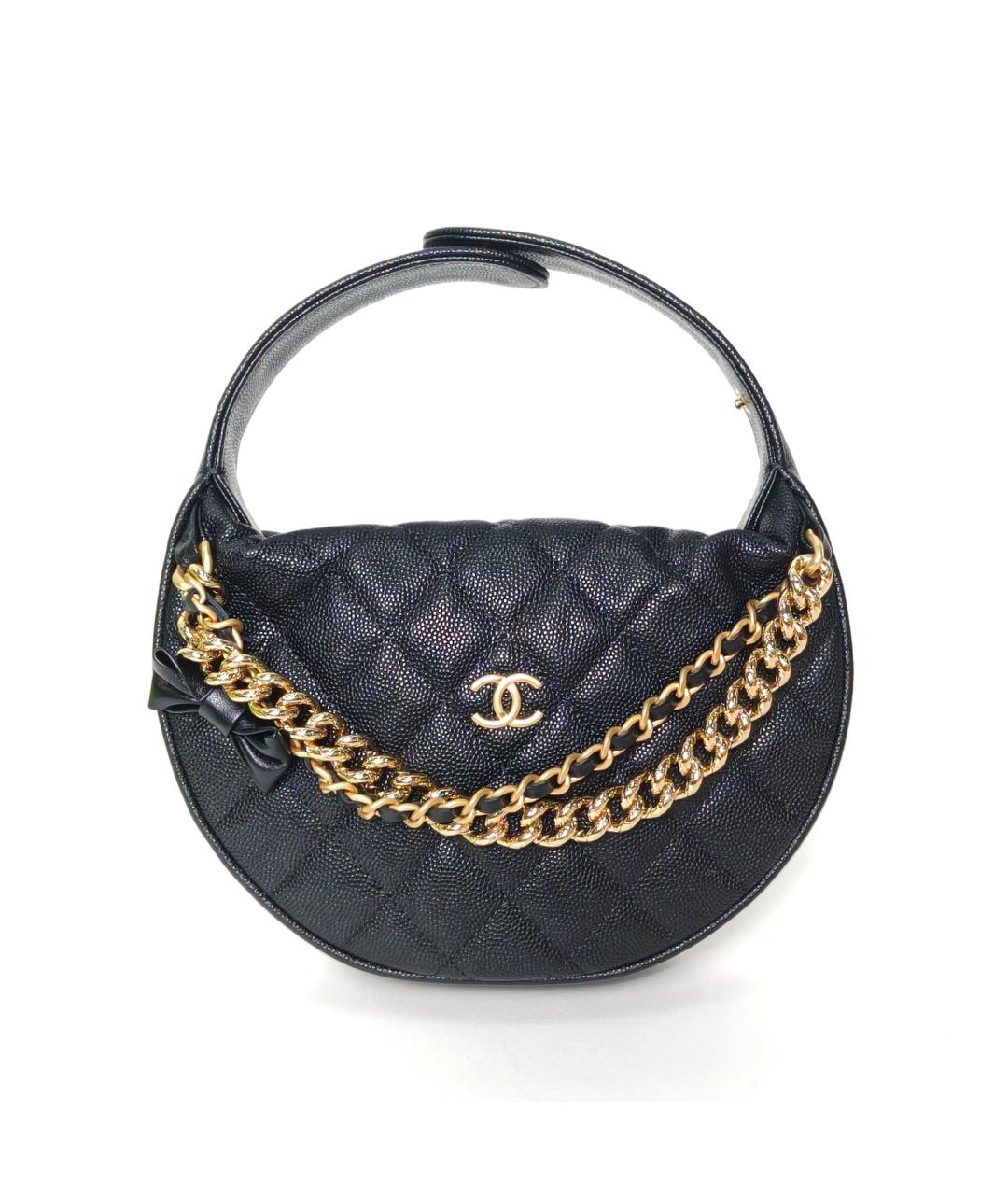 CHANEL Черная кожаная сумка через плечо, фото 2