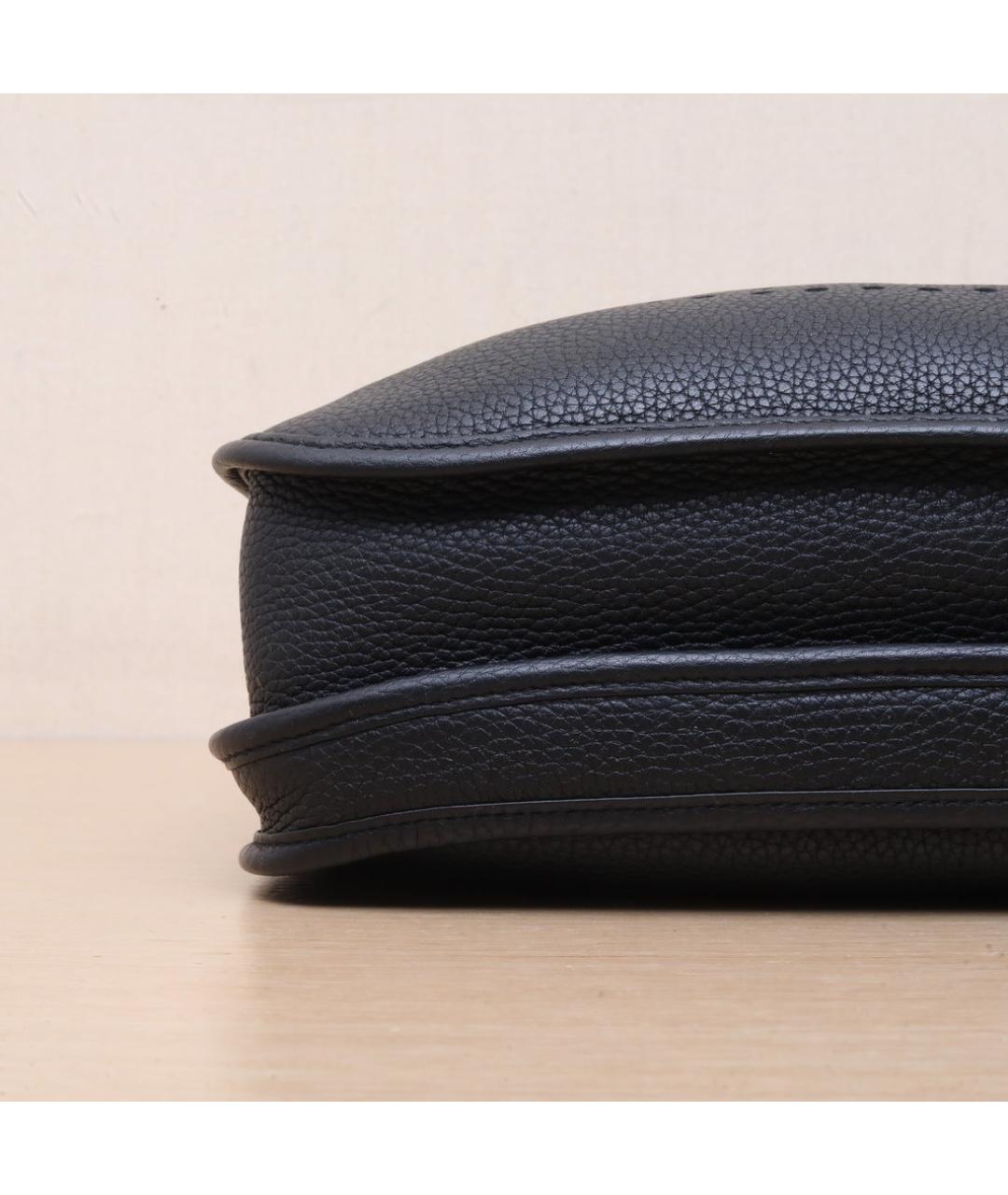 HERMES Черная кожаная сумка через плечо, фото 8