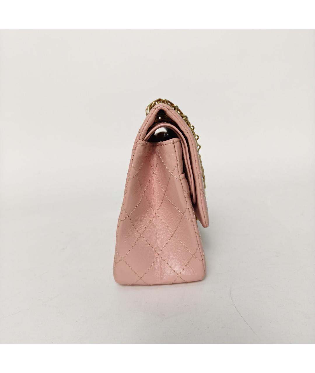 CHANEL Розовая кожаная сумка через плечо, фото 5