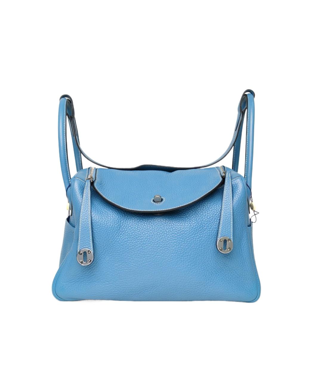 HERMES Голубая кожаная сумка через плечо, фото 4