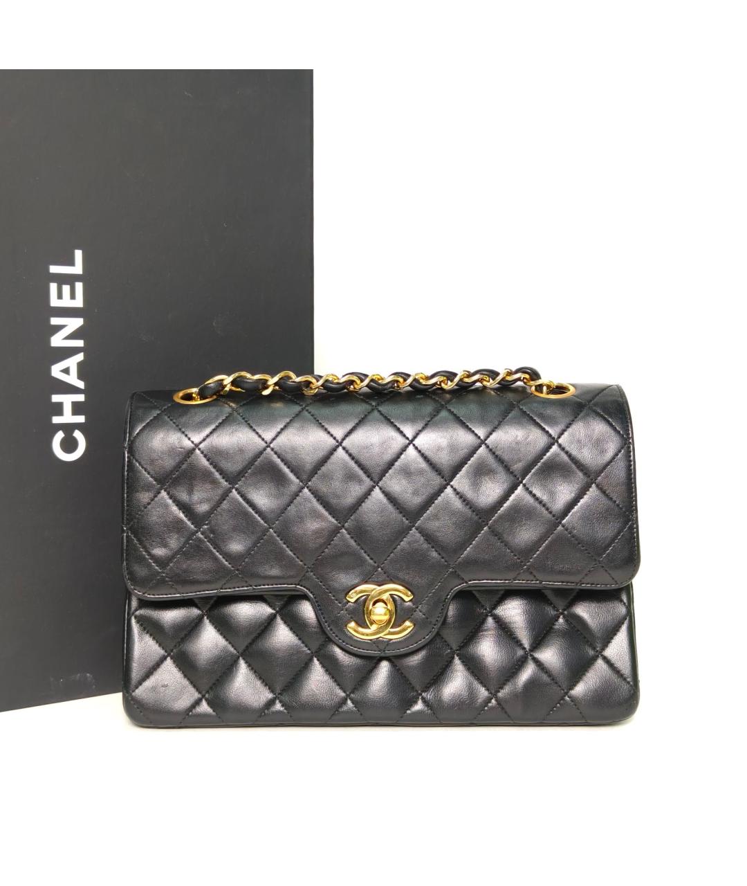 CHANEL Черная кожаная сумка через плечо, фото 9