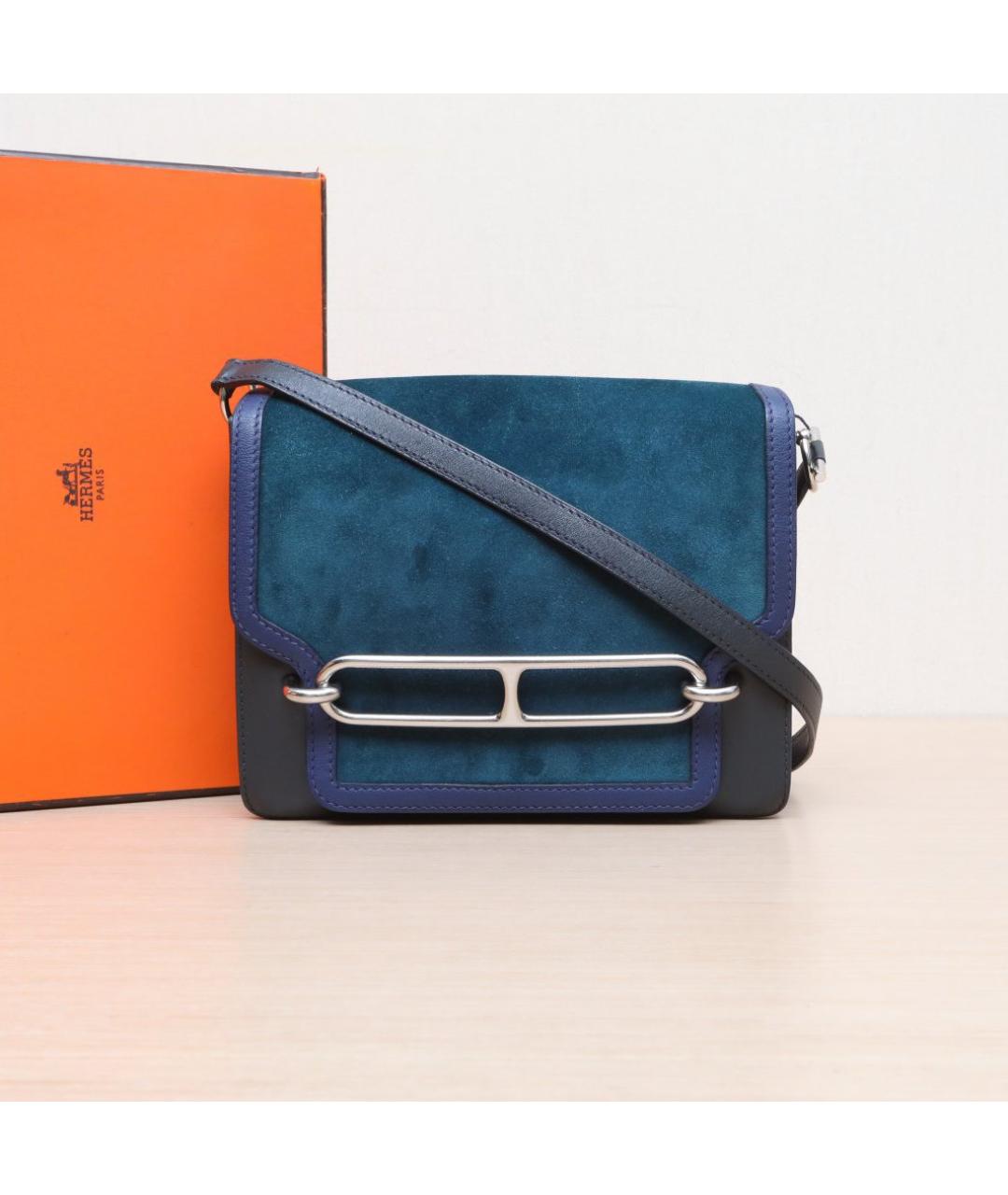 HERMES Синяя сумка через плечо, фото 2