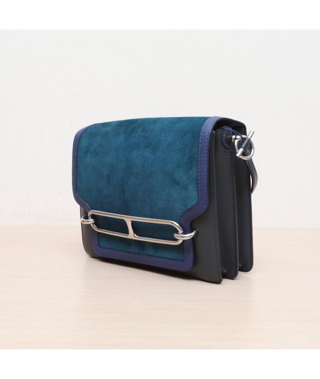 HERMES Синяя сумка через плечо, фото 4