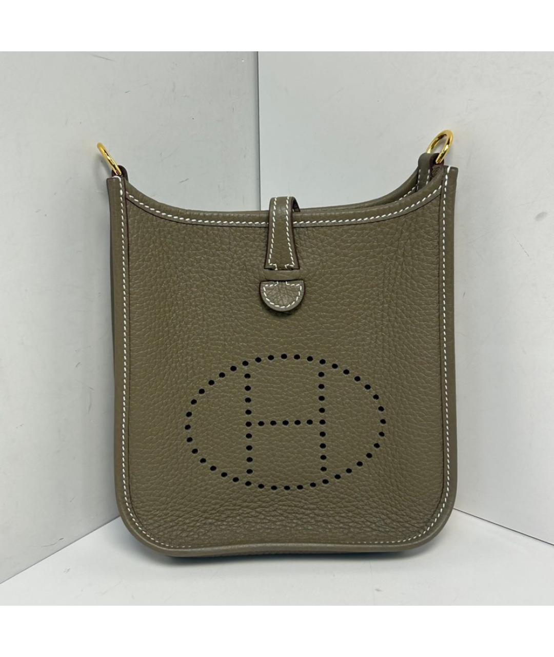 HERMES Коричневая кожаная сумка через плечо, фото 8