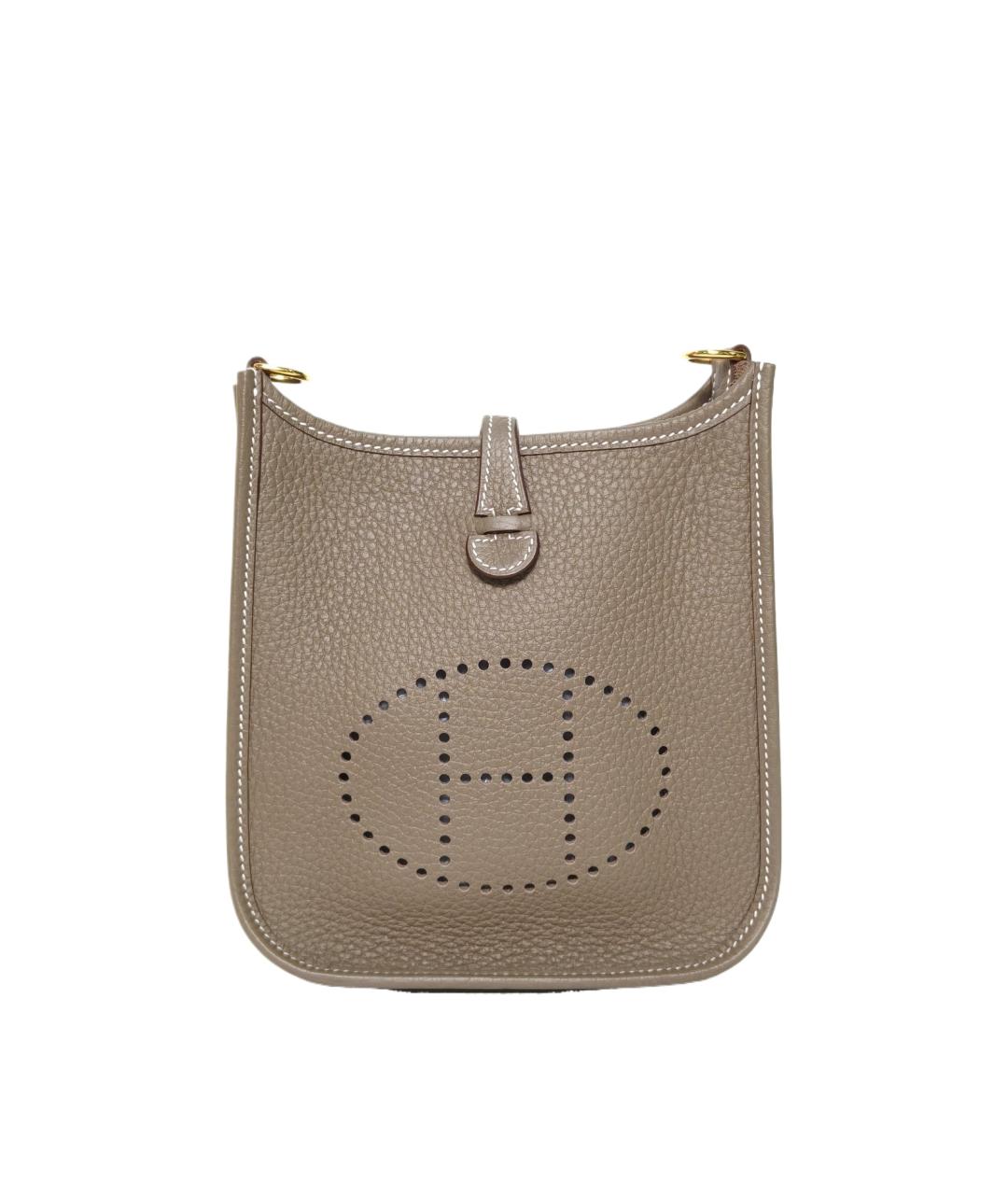 HERMES Коричневая кожаная сумка через плечо, фото 9