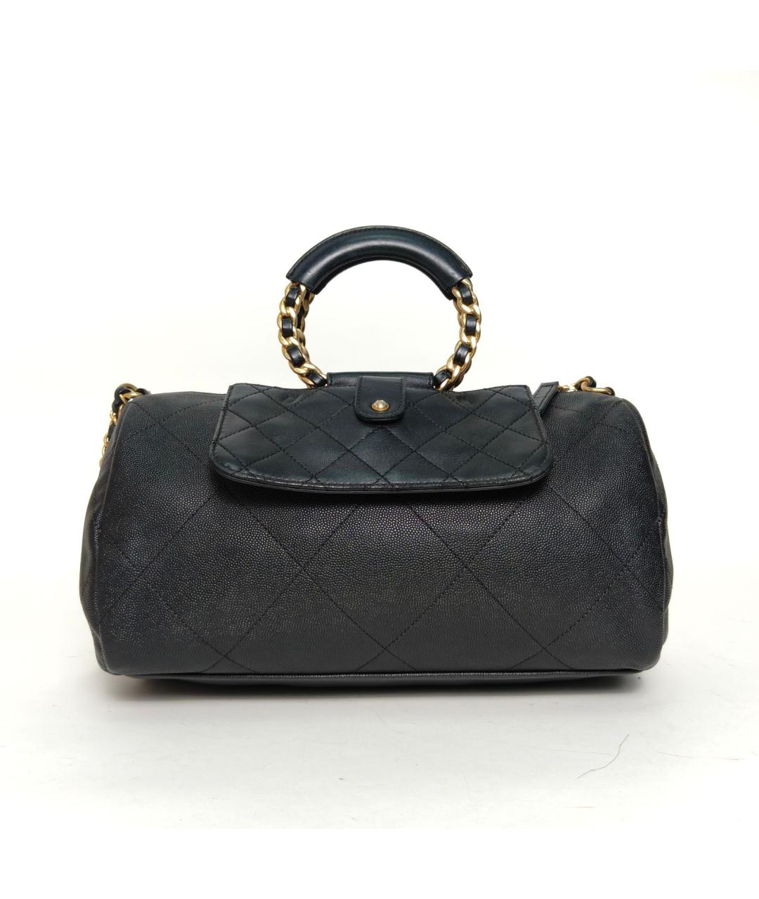 CHANEL Черная кожаная сумка через плечо, фото 4