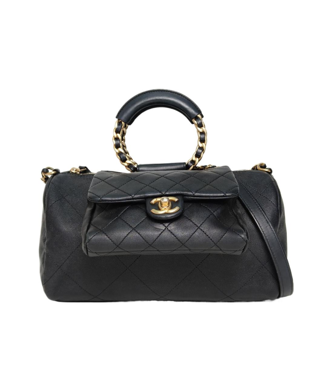 CHANEL Черная кожаная сумка через плечо, фото 9