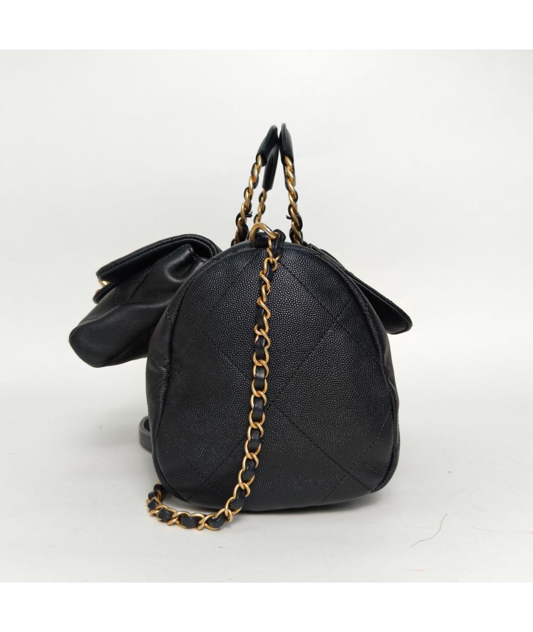 CHANEL Черная кожаная сумка через плечо, фото 3
