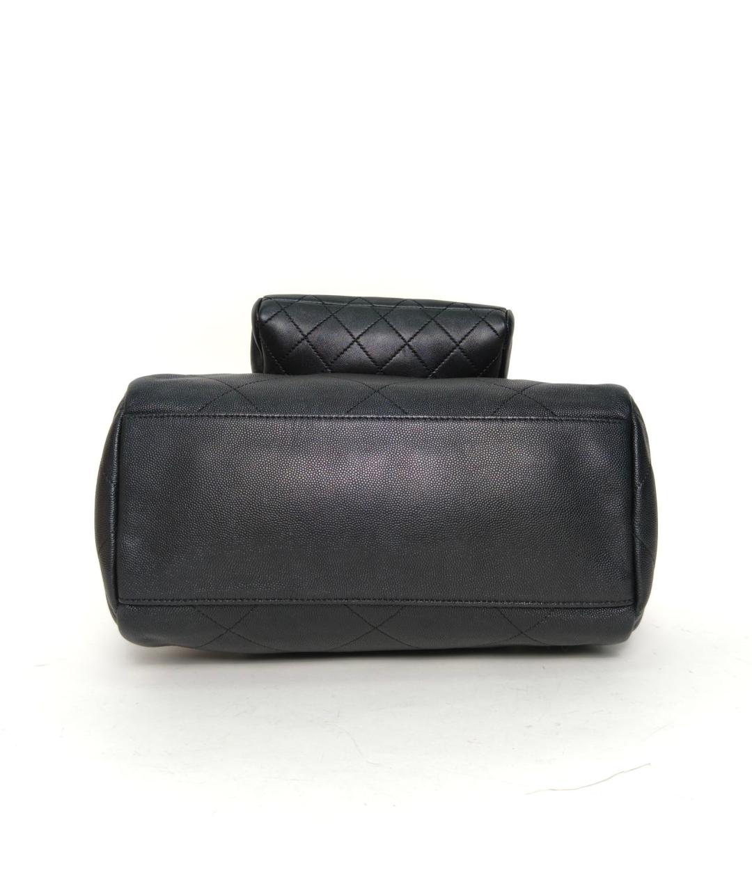 CHANEL Черная кожаная сумка через плечо, фото 6