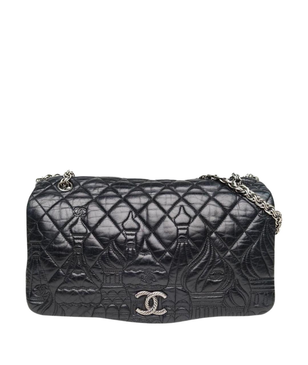 CHANEL Черная кожаная сумка через плечо, фото 1