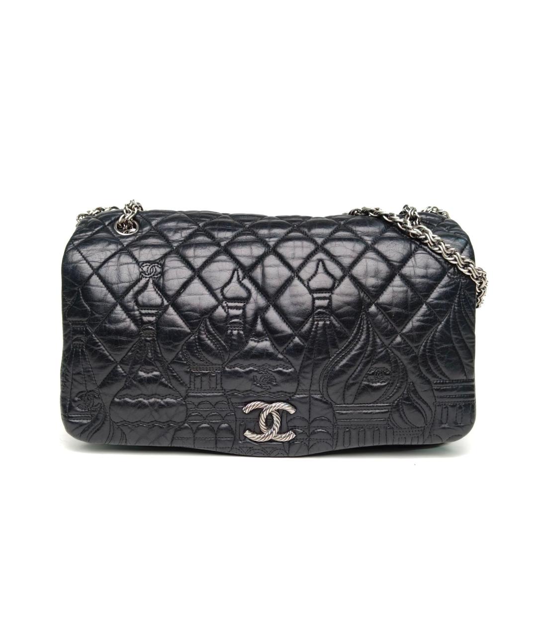 CHANEL Черная кожаная сумка через плечо, фото 2