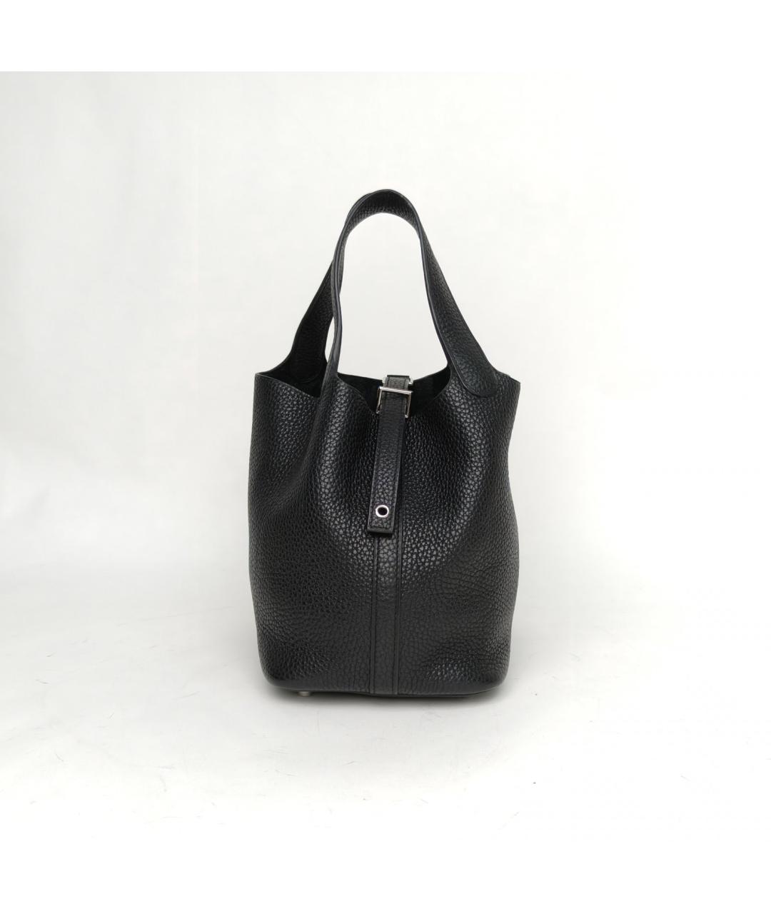 HERMES Черная кожаная сумка через плечо, фото 4