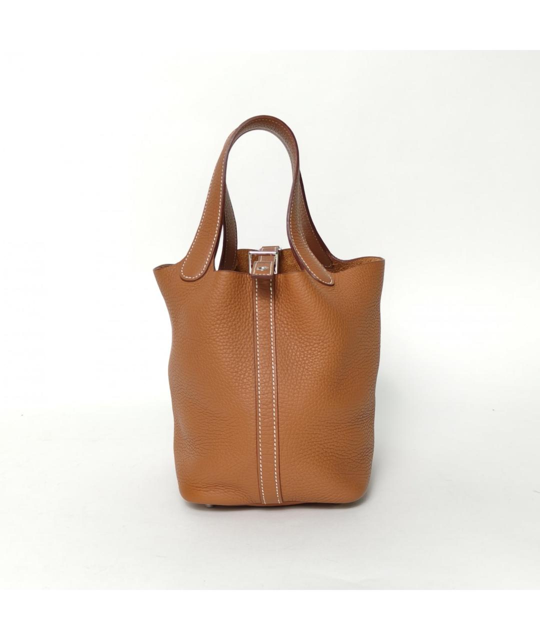 HERMES Коричневая кожаная сумка через плечо, фото 2