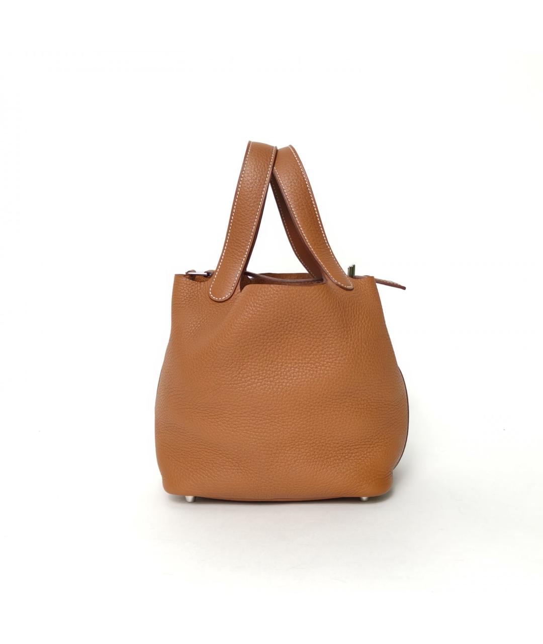 HERMES Коричневая кожаная сумка через плечо, фото 5