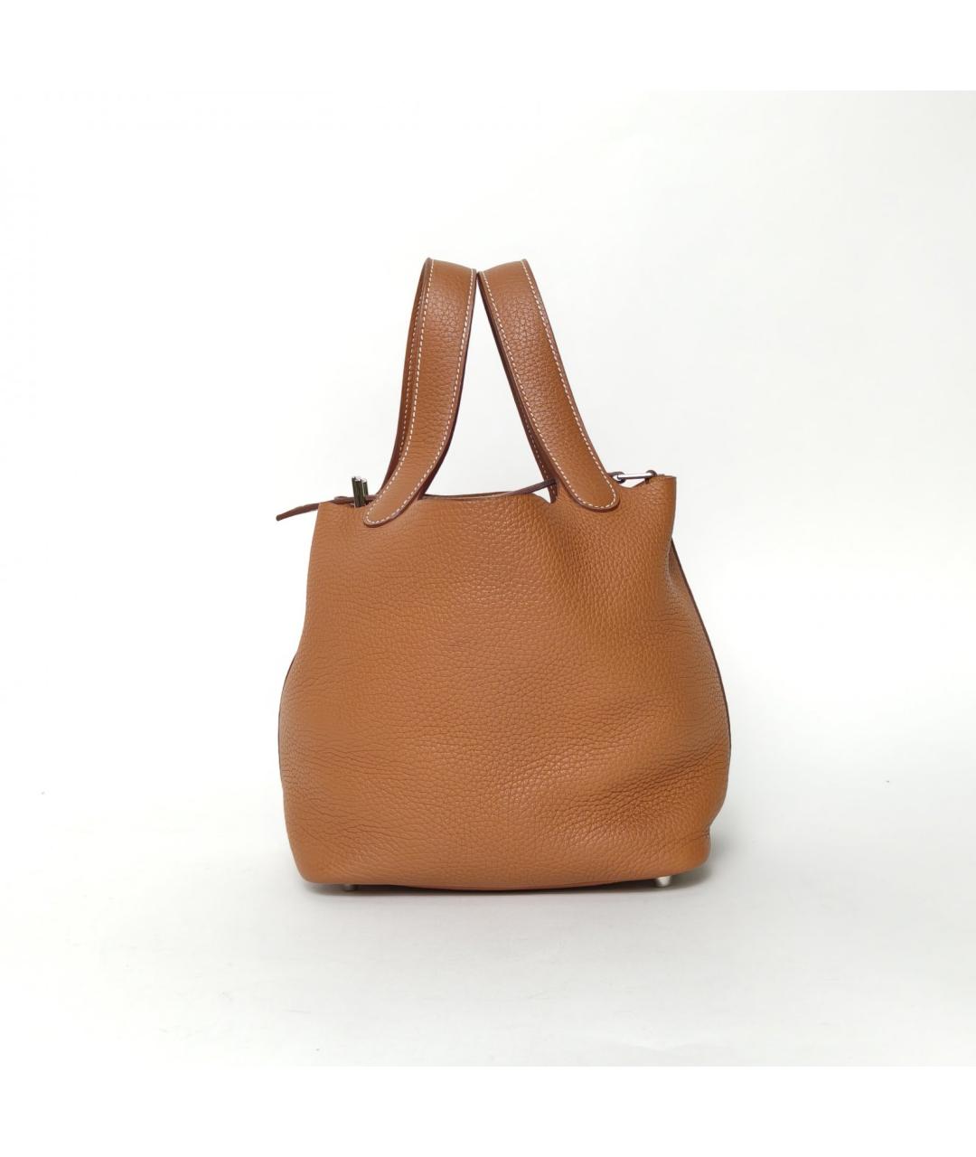 HERMES Коричневая кожаная сумка через плечо, фото 3